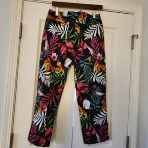Soft Surroundings Tropical Print Capri Pants. Size XL